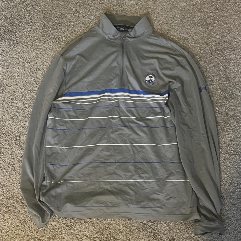 Pebble beach golf lines Under Armour Gray and Blue Lightweight Jacket